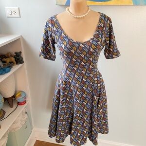 Effie’s Heart Wander Dress in Quail Print L